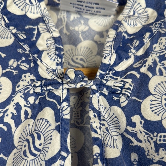 Pine Cone Hill Fine Linens Floral Cotton Kimono Style Popover Top Womens Medium - Picture 3 of 11